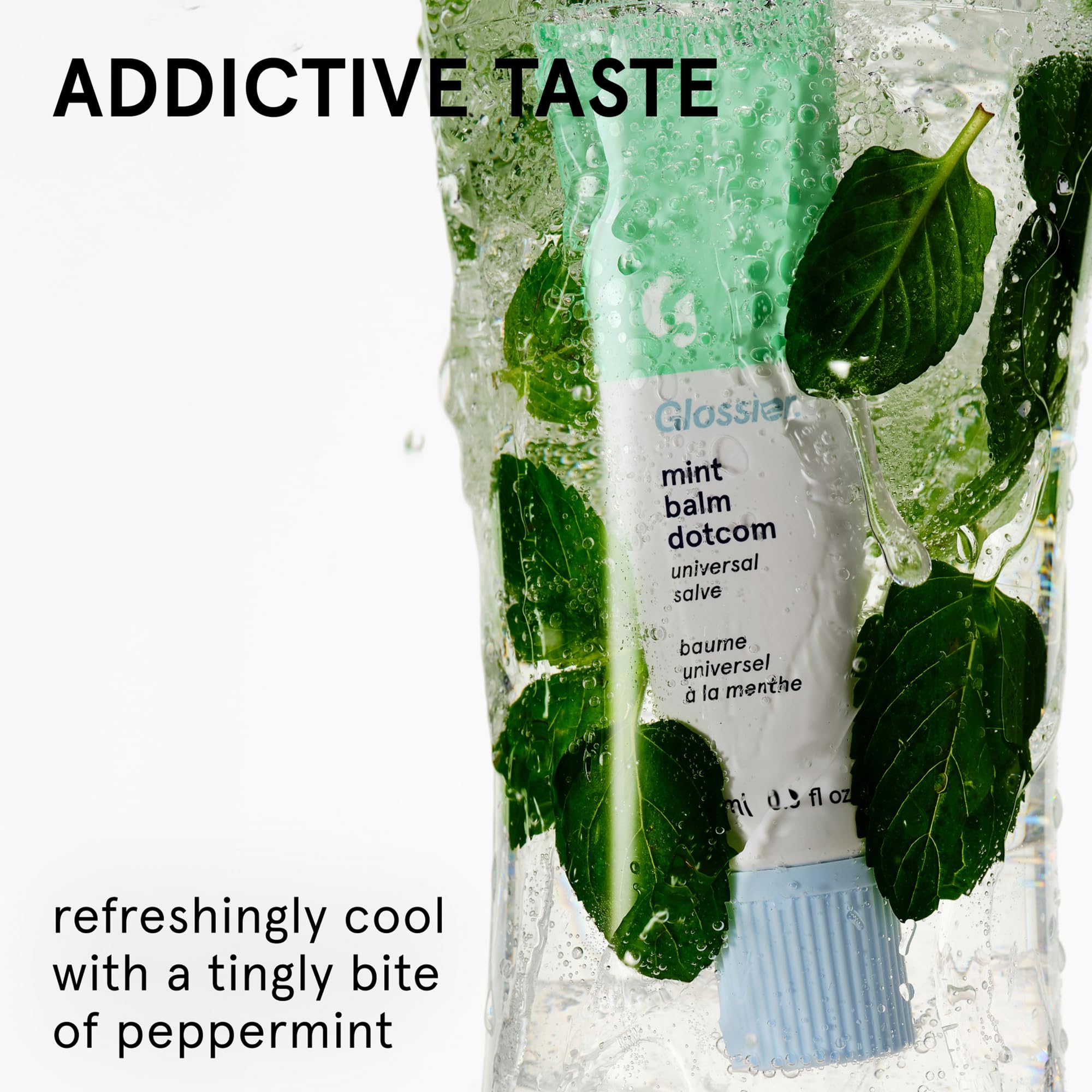 Glossier Balm Dotcom Lip Balm & Universal Salve, Mint, Untinted - Glossier Official Product View 4