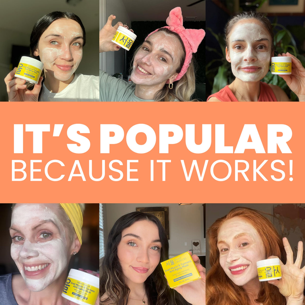 SeoulCeuticals Korean Face Mask Snail Mucin Turmeric Anti - SeoulCeuticals Official Product Imagery - 4