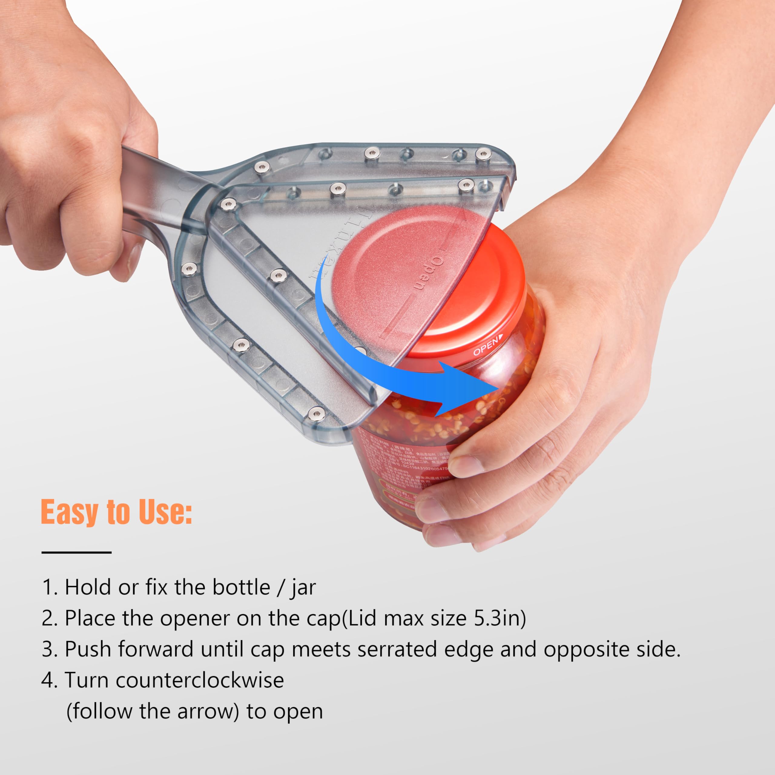 Uinxan Patented Jar Opener, Ideal for Weak Hands & Seniors with A by Uinxan - Angle View 8