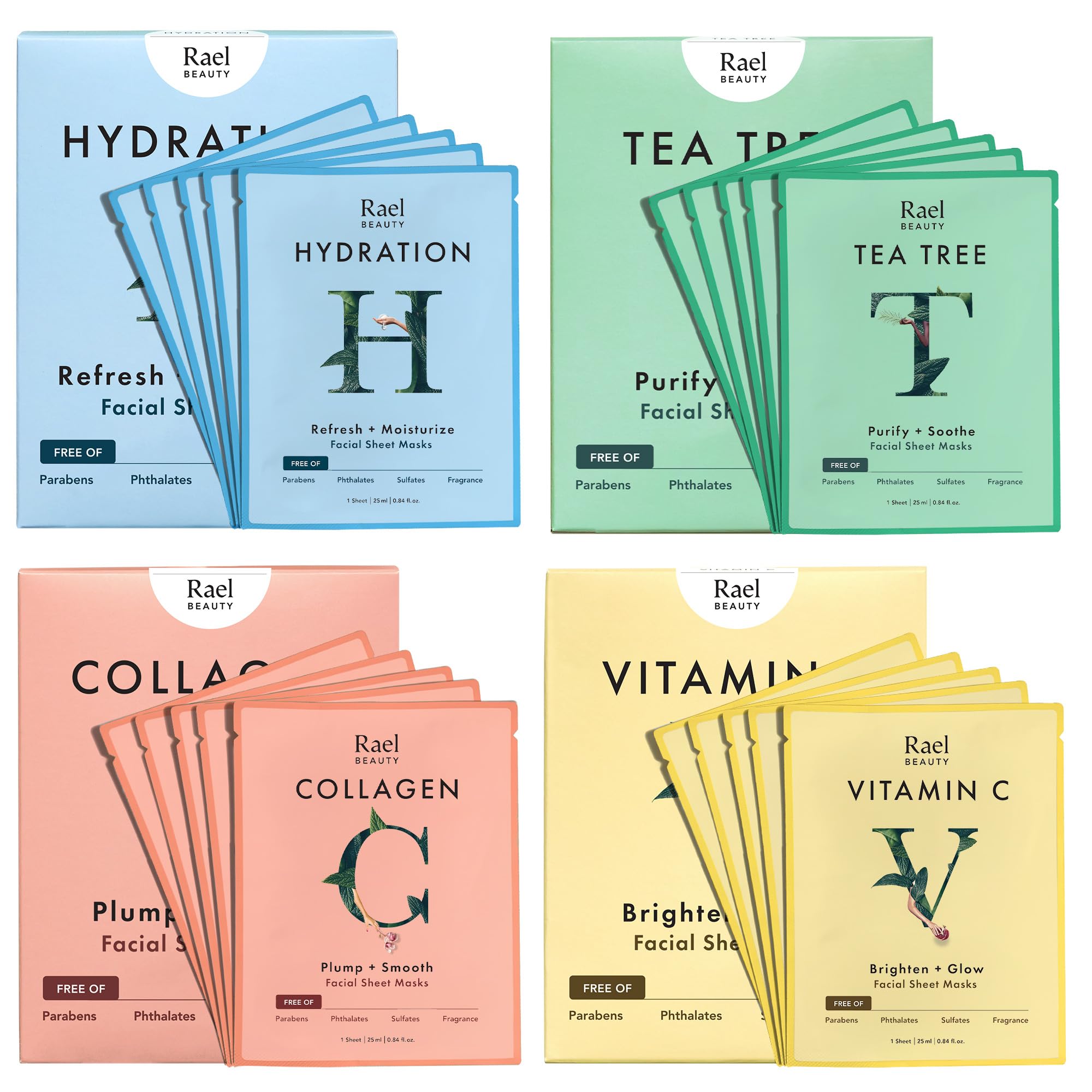 Rael Facial Masks Hydrating &amp; Soothing Skincare Daily Beauty - Rael