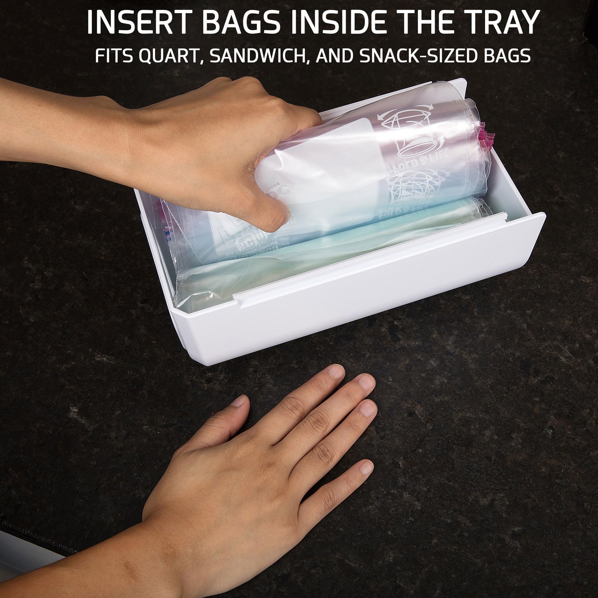 ELYPRO Under Cabinet Sandwich Bag Holder & Dispenser - View 4
