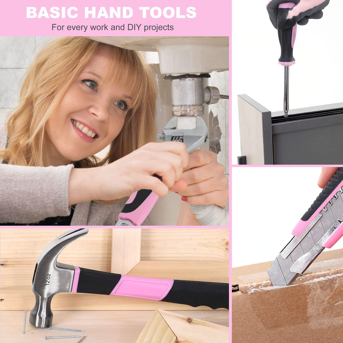 FASTPRO 12V Pink Drill Set for Women Home Tool Set with Bag - FASTPRO Official Imagery - 7