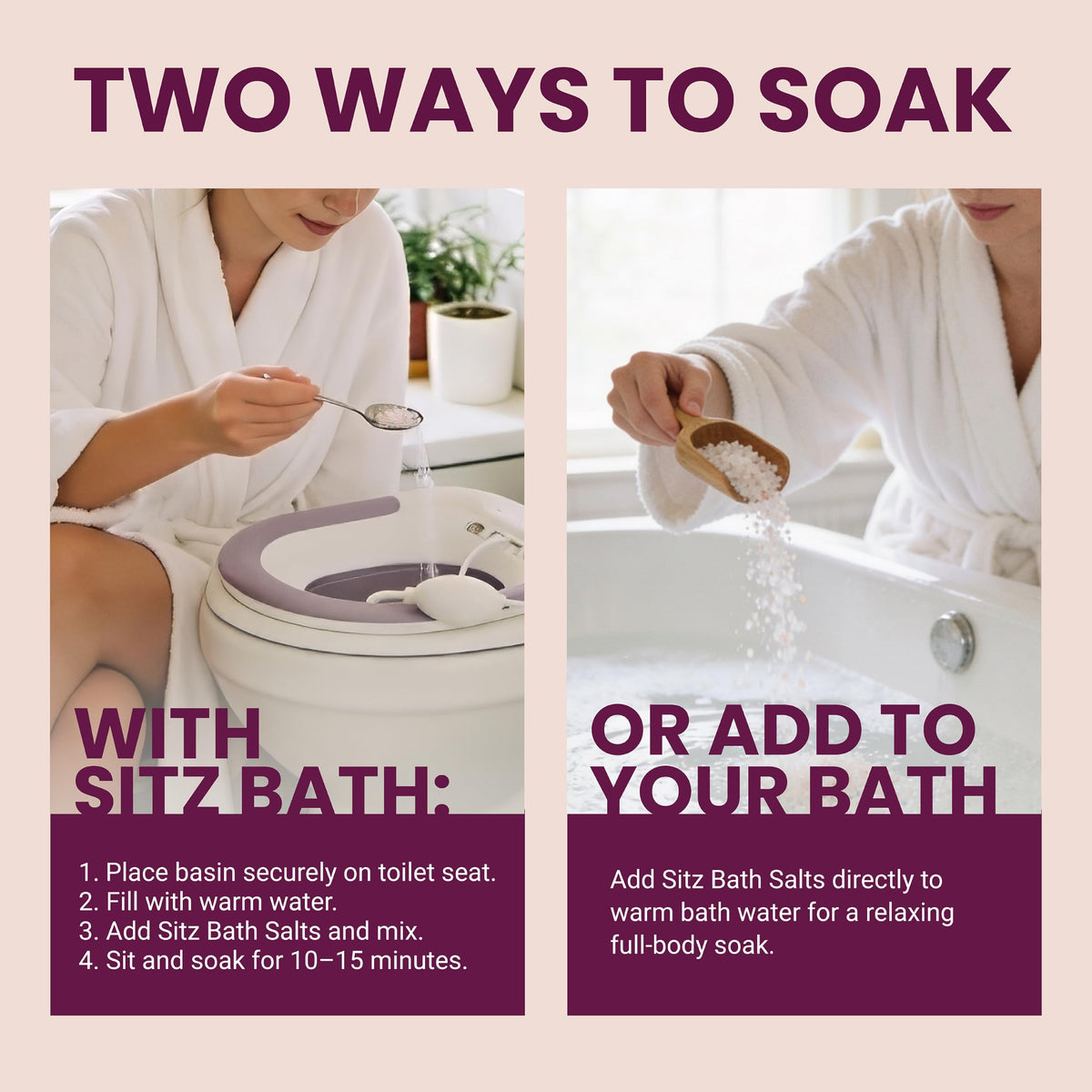 M3 Sitz Bath Sitz Bath Salt Kit for Postpartum Hemorrhoid - M3 Naturals Official Imagery - 8