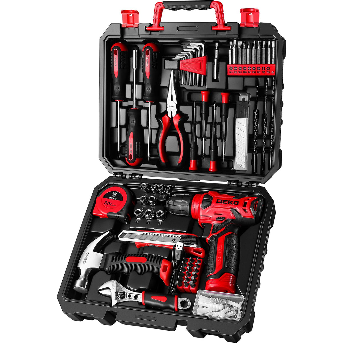 DEKOPRO Tool Set Tool Kit with 8V Cordless Drill Tool Box - DEKOPRO Official Imagery - 8