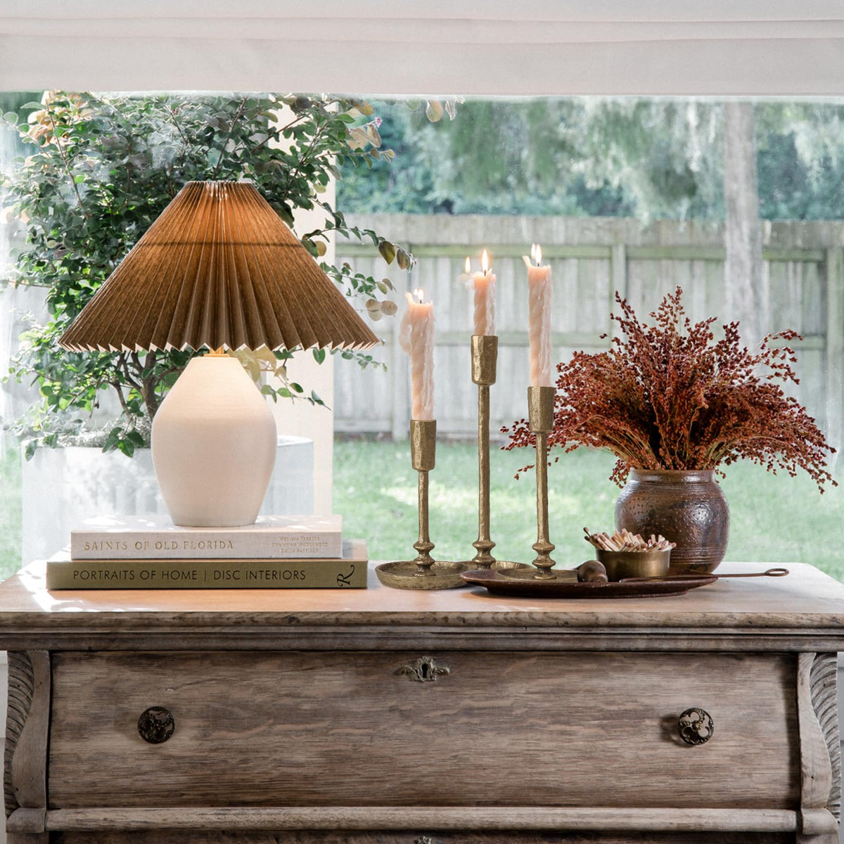Rustic Cast Iron Taper Candle Holder - SUJUN Official Imagery - 3