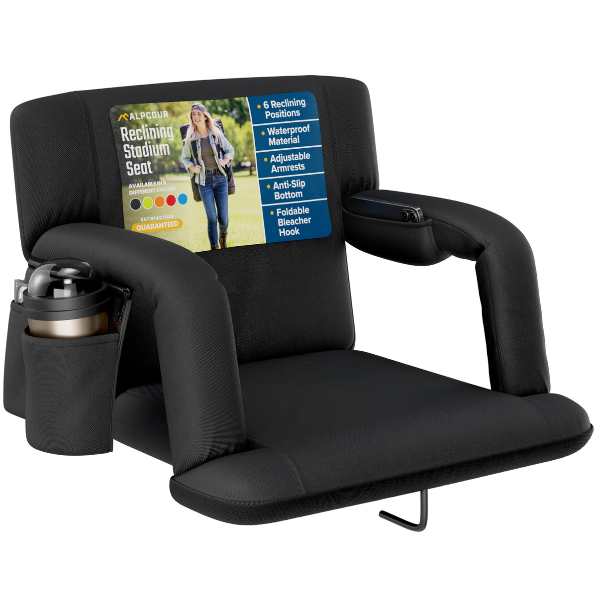 Stadium Seats with Back Support for Bleachers Wide Bleacher - Alpcour Official Imagery - 1