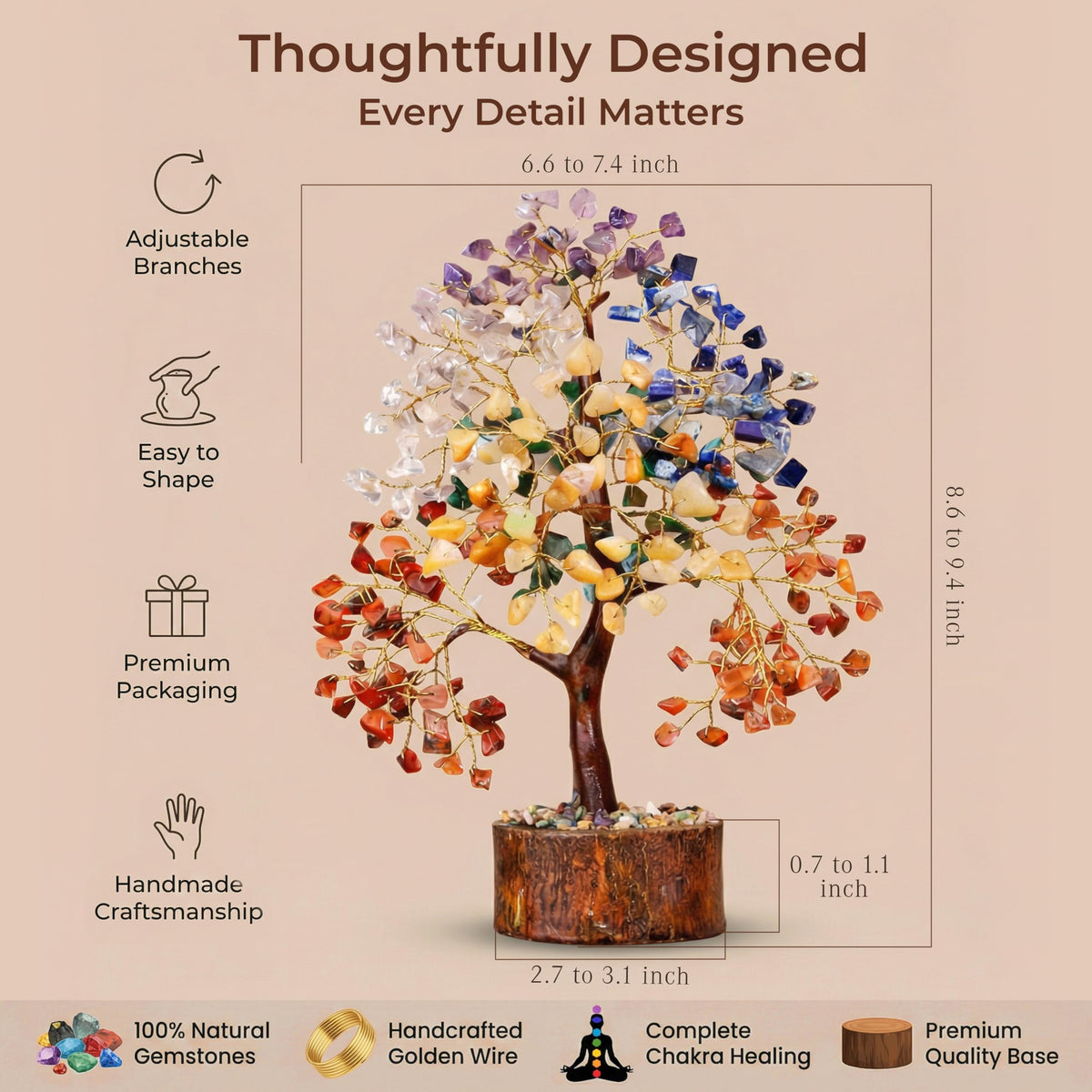Chakra Tree of Life Birthday Gifts for Women Mom Sister - KARMAPLEDGE Official Imagery - 3
