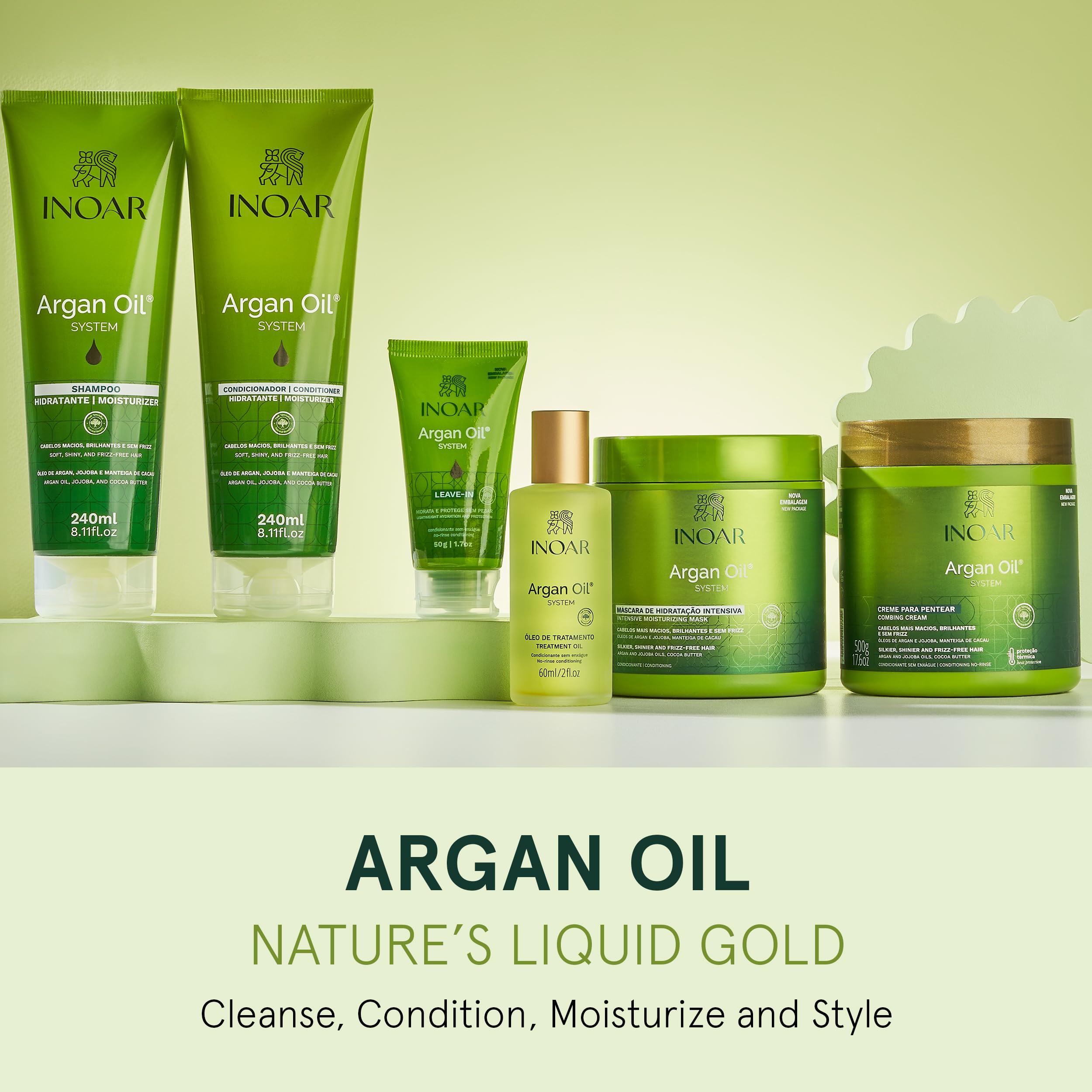 Inoar Argan Oil Hydrating Treatment Oil with Smoothing - INOAR Official Imagery - 6