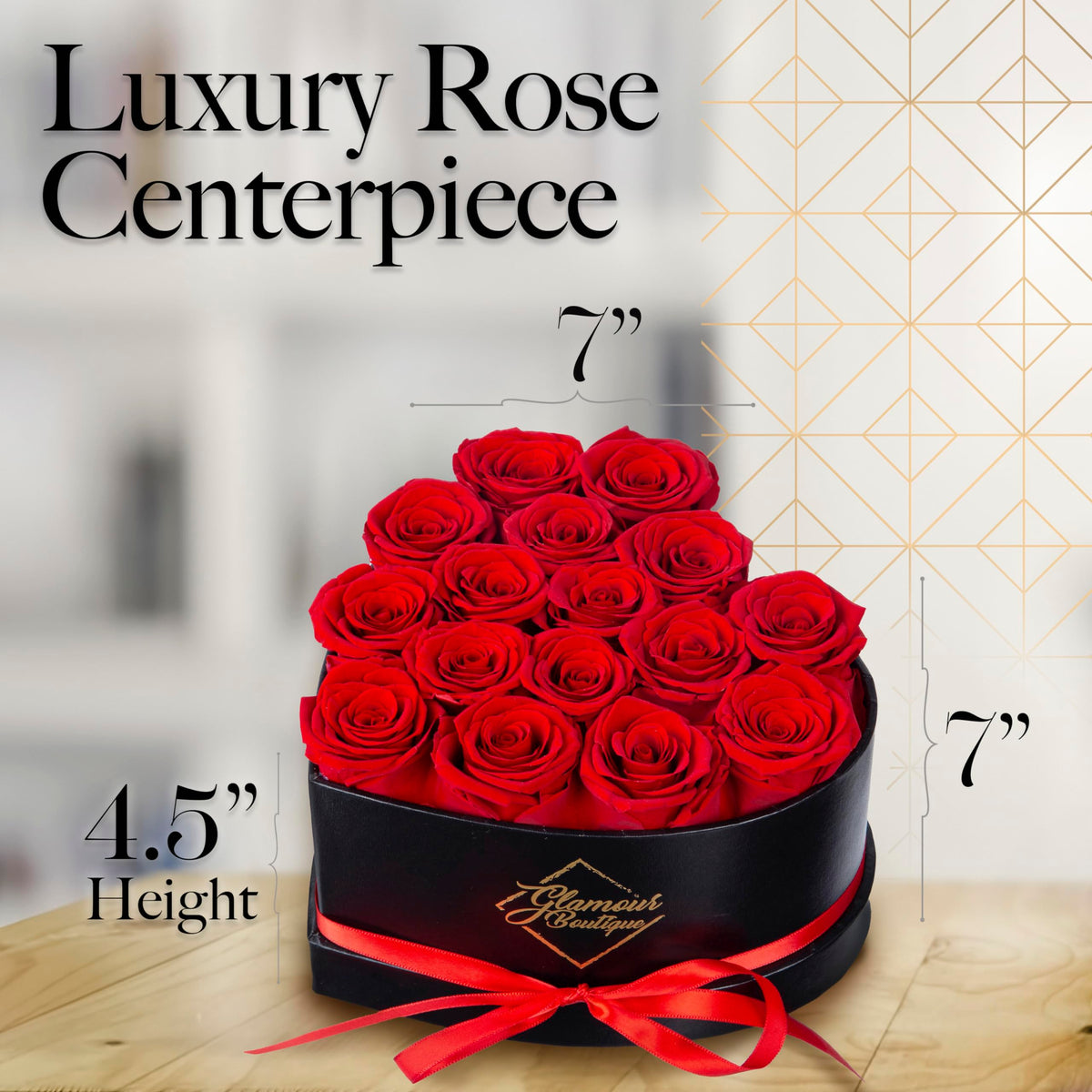 GLAMOUR BOUTIQUE Preserved Flowers 16 Forever Red Roses in - GLAMOUR BOUTIQUE Official Product Imagery - 8