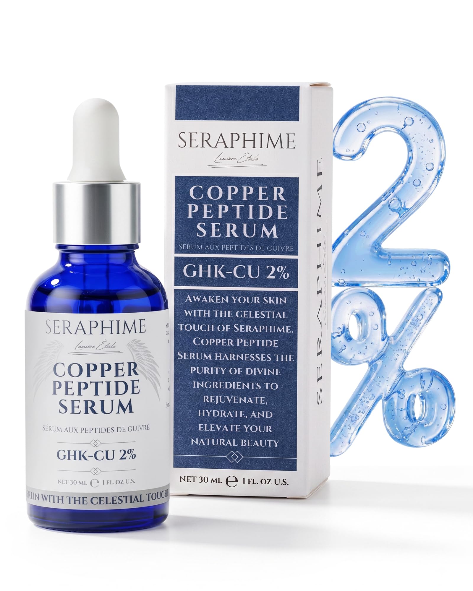 Copper peptides Serum for Face,2% GHK-CU Copper Peptide with 4% - Product Imagery