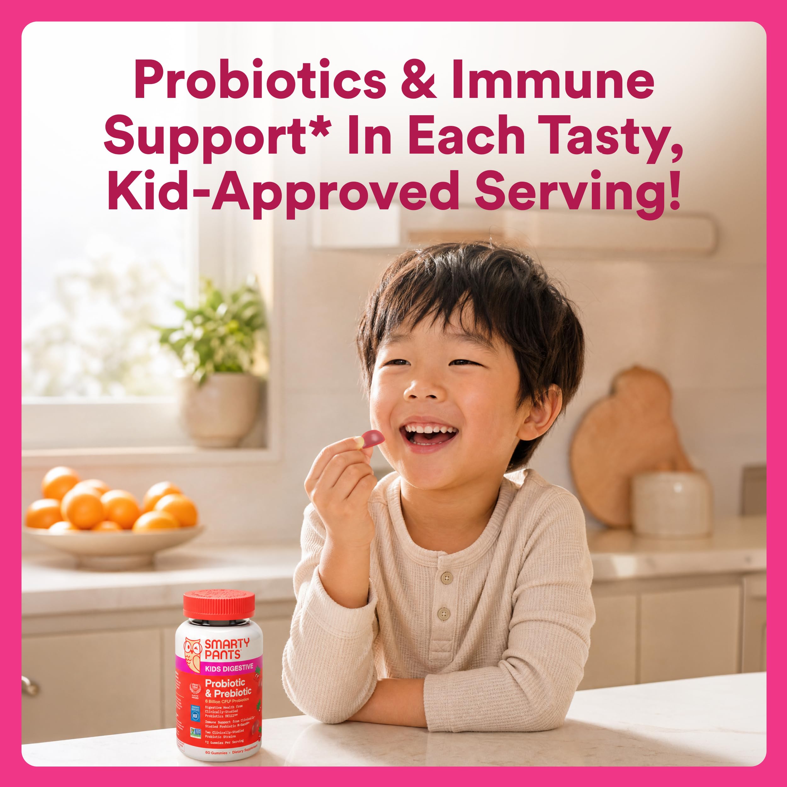 SmartyPants Kids Probiotic & Prebiotic Gummies, 60ct