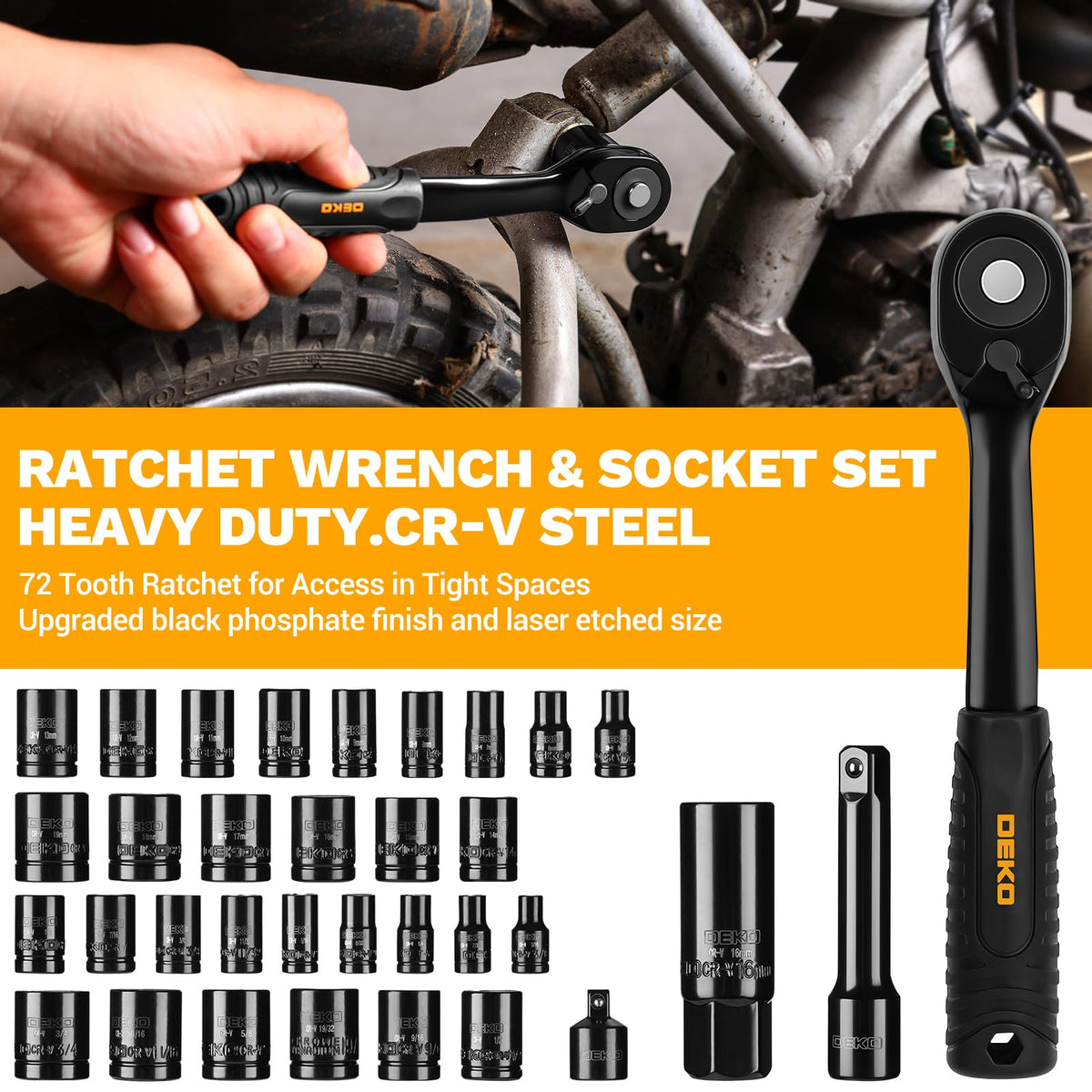 DEKOPRO 218 Piece General Household Hand Tool kit - DEKOPRO Official Imagery - 8