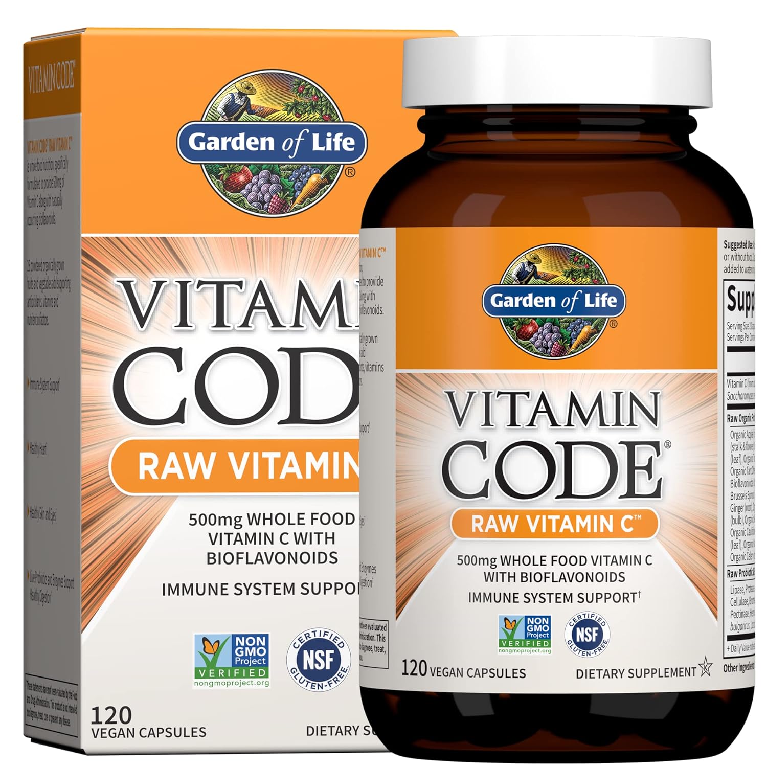 Garden of Life Zinc supplement bottle with 30mg high potency raw zinc tablets, shown in a natural health product setting.