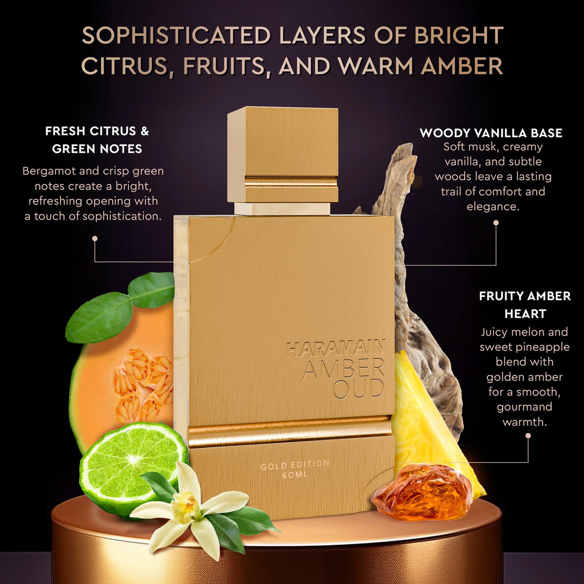 Al Haramain Amber Oud Gold Edition Eau De Parfum Spray 60ml - Al Haramain Official Imagery - 5