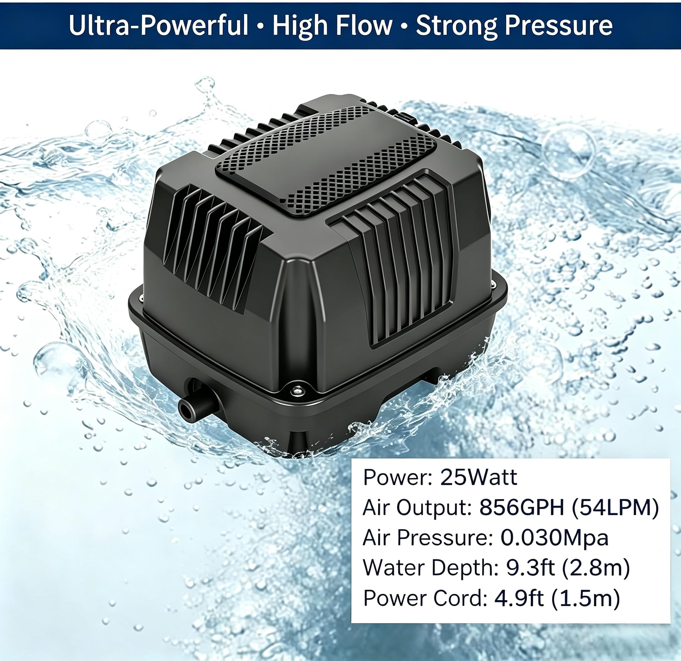 sigfee Linear Air Pump 856 GPH Outdoor Silent for Aeration - sigfee Official Product View 3