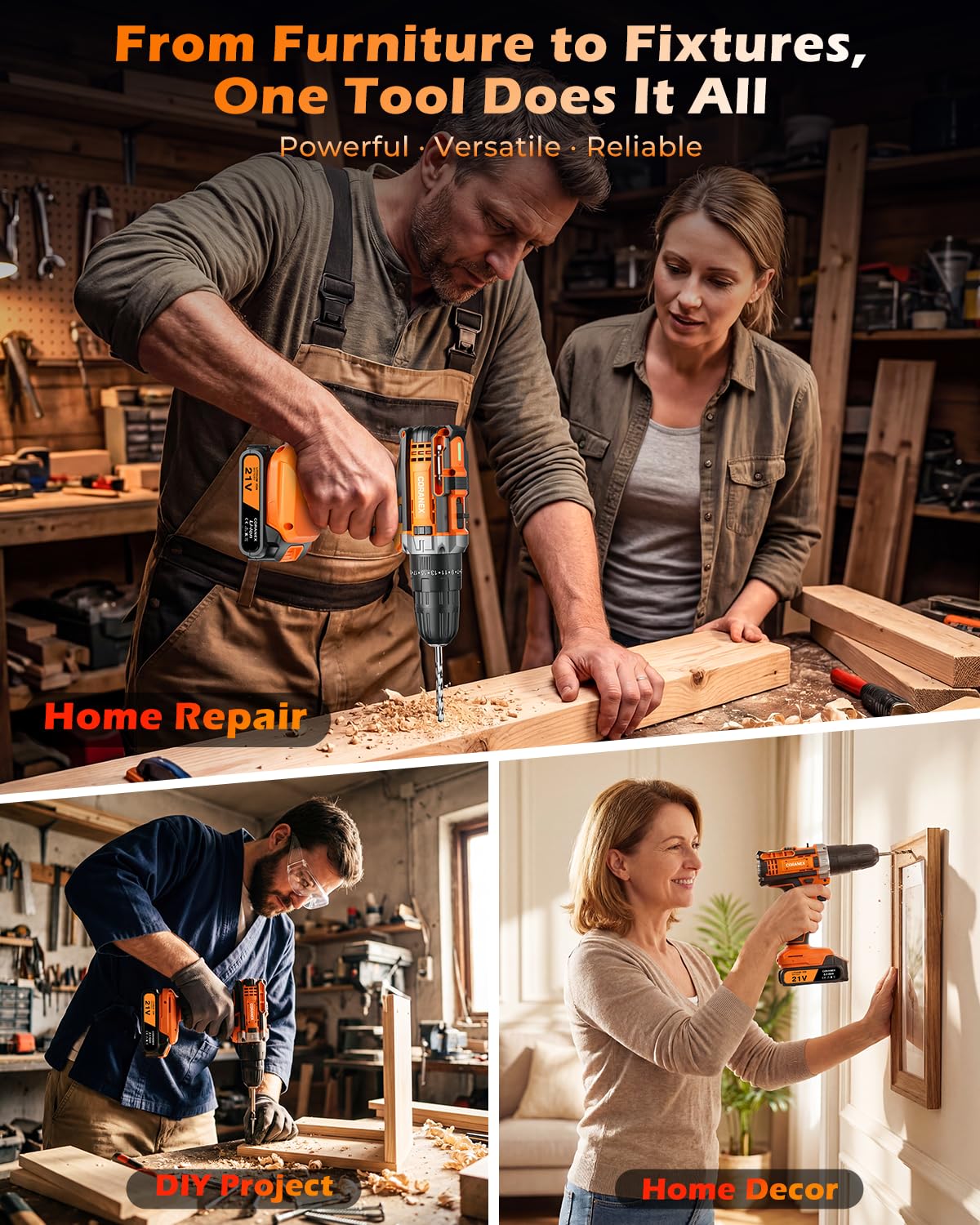 21V Cordless Drill Set with Toolbox - Coranex Official Imagery - 8