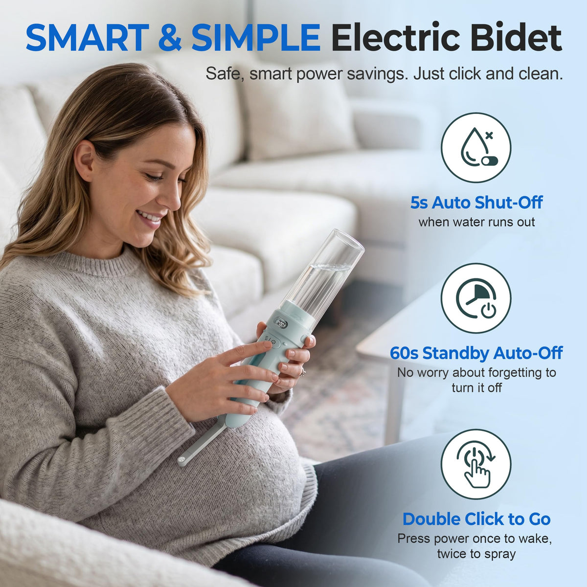 Electric Portable Bidet Rechargeable Travel Bidet for Women - WeWi HLTH Official Imagery - 7