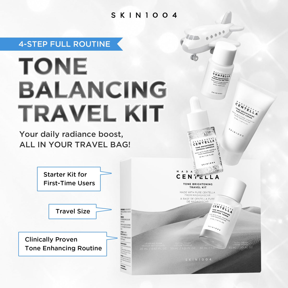 SKIN1004 Madagascar Centella Tone Balancing Travel Kit - SKIN1004 Official Product Imagery - 3