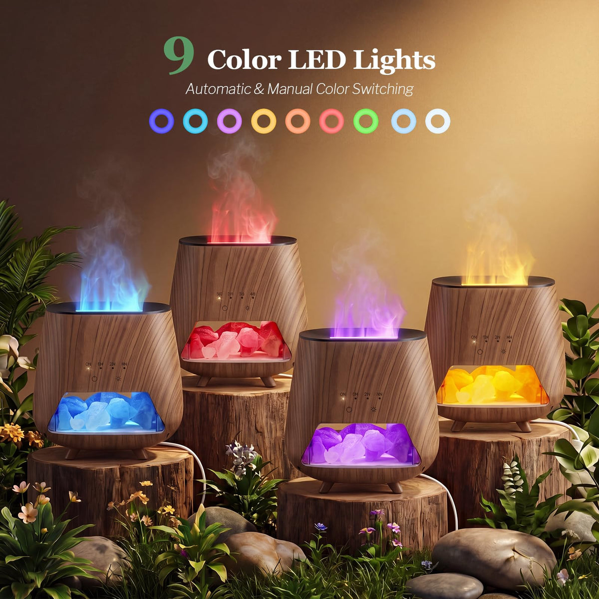 Essential Oil Diffuser for Home Himalayan Lamp - OUWEDW Official Imagery - 6