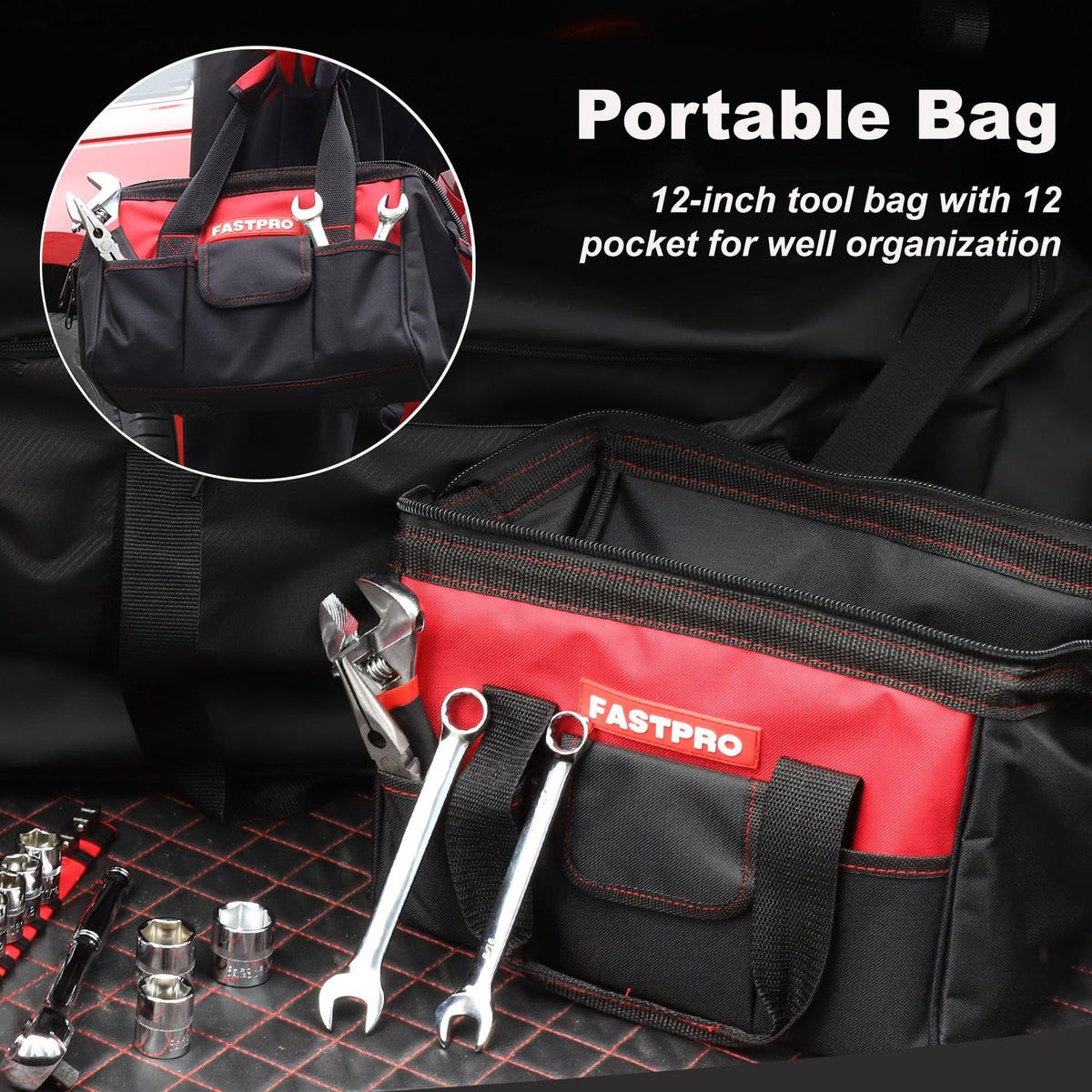 FASTPRO 236 Piece Home Repairing Tool Set with Tool Bag Red - FASTPRO Official Imagery - 7