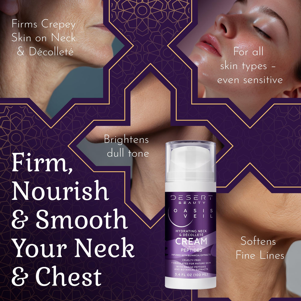 Neck Firming Cream 3 38 oz 3 Month Supply Tightening Lifting - Desert Beauty Official Imagery - 6