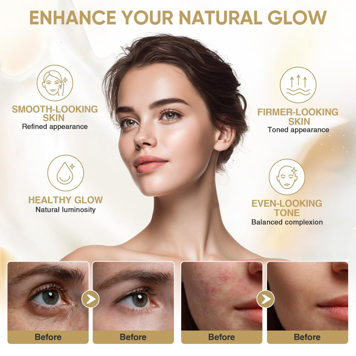 4D Contour Fit LED Light Therapy Mask for Face Neck Red - LuxRenew Official Imagery - 4