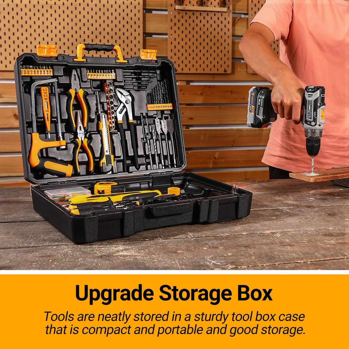 Cordless Drill Tool Kit Set 20V Power Drill Tool Box with - DEKOPRO Official Imagery - 7
