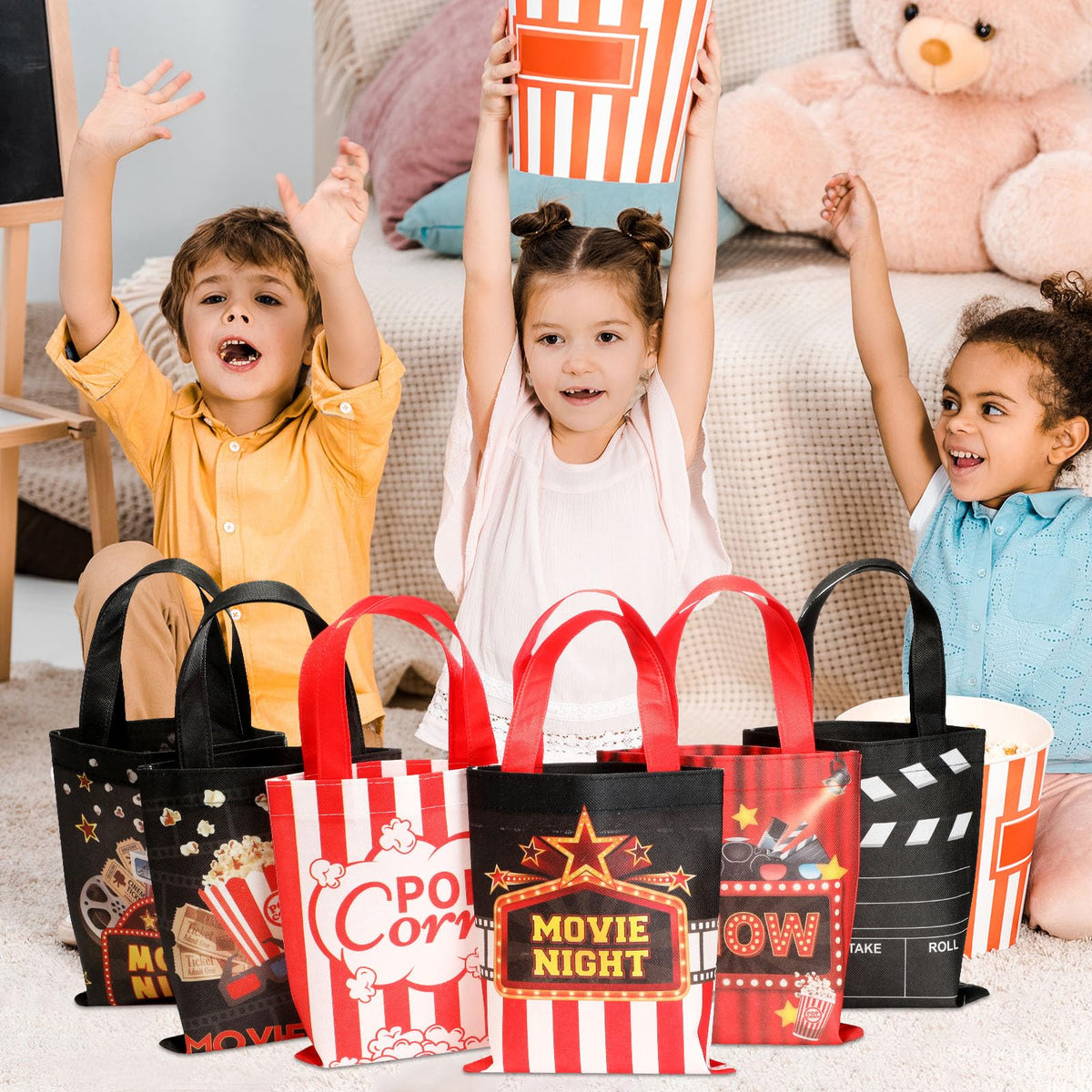 Photect 32 Pcs Movie Night Party Favor Bags Non Woven with - Photect Official Imagery - 7