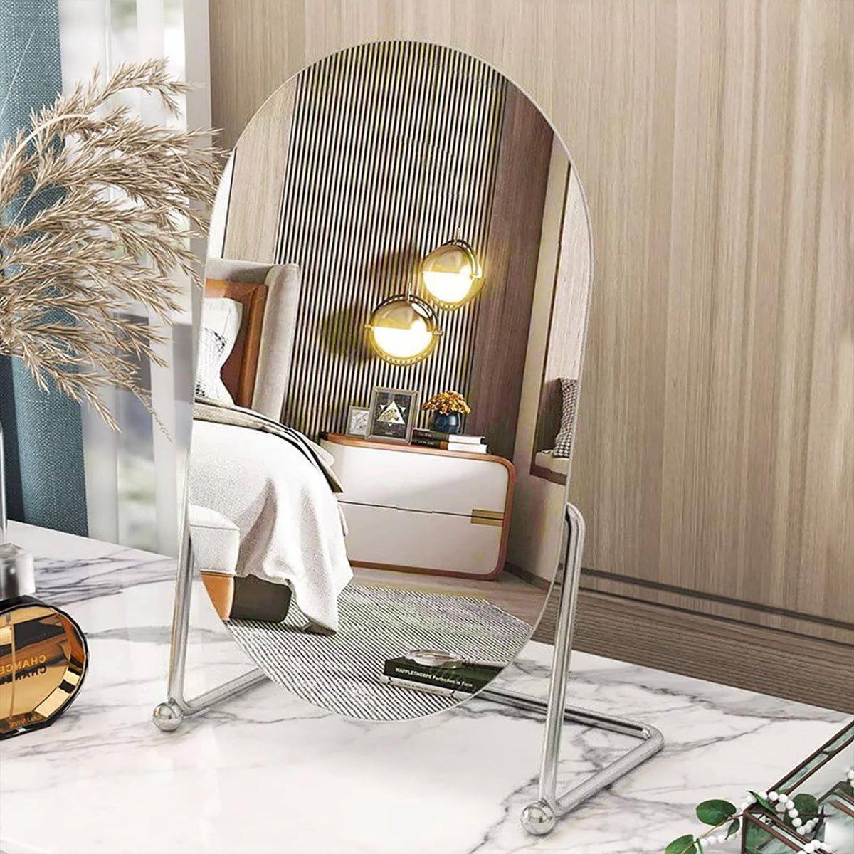 Vanity Desk Table Mirror with Stand Makeup Mirrors for Desk - GREATCICI Official Imagery - 1