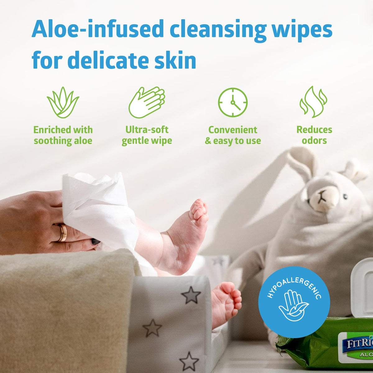 FitRight Aloe Quilted Heavyweight Personal Cleansing Cloth - Medline Official Imagery - 6