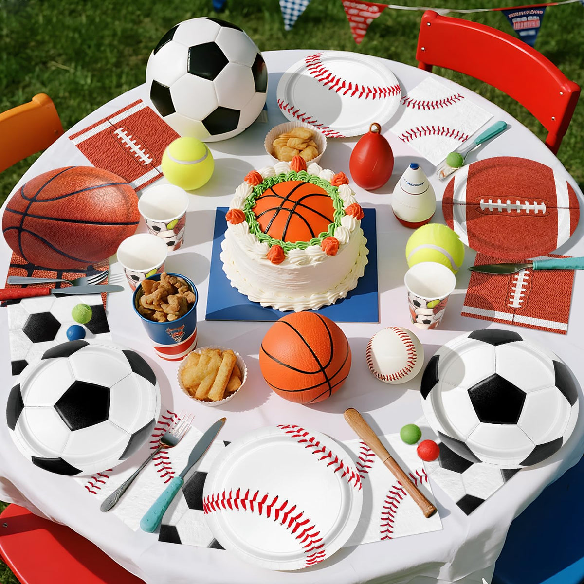 Sports Themed Birthday Party Kit for 24 - Gatherfun Official Imagery - 3