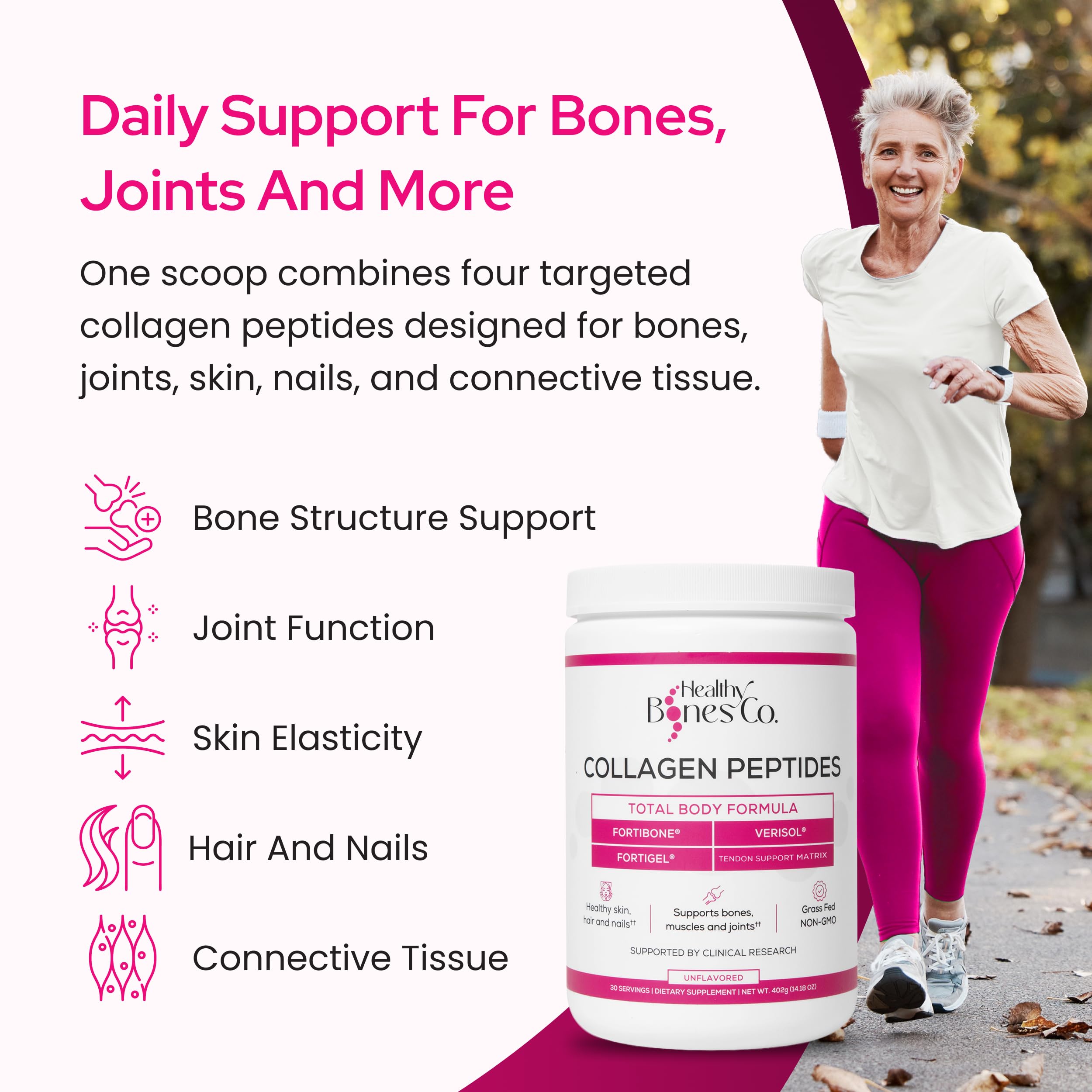 Collagen Peptides Powder FORTIBONE FORTIGEL VERISOL Tendon - Healthy Bones Co. Official Imagery - 3