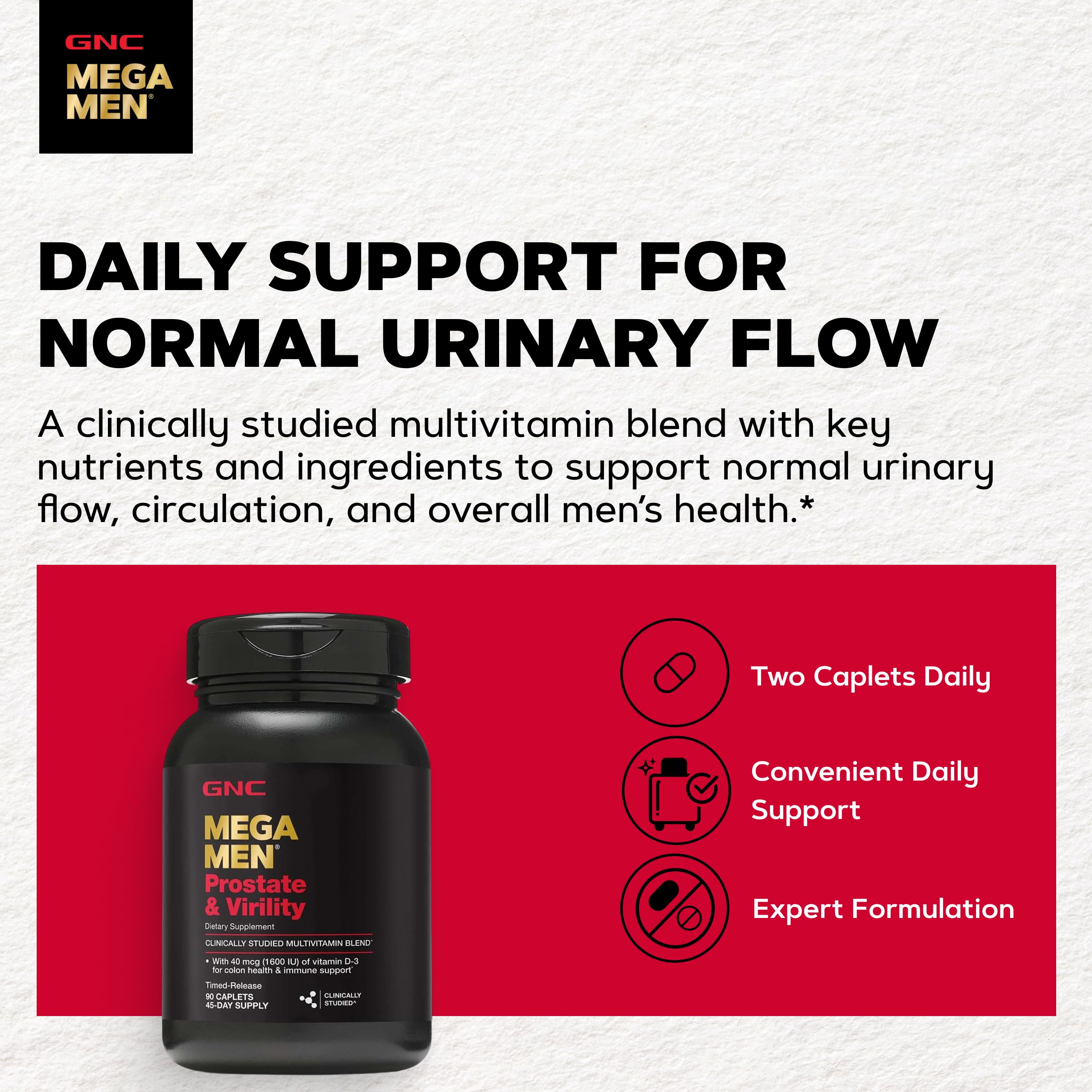 GNC Mega Men Prostate & Virility Multivitamin for Men, 90ct