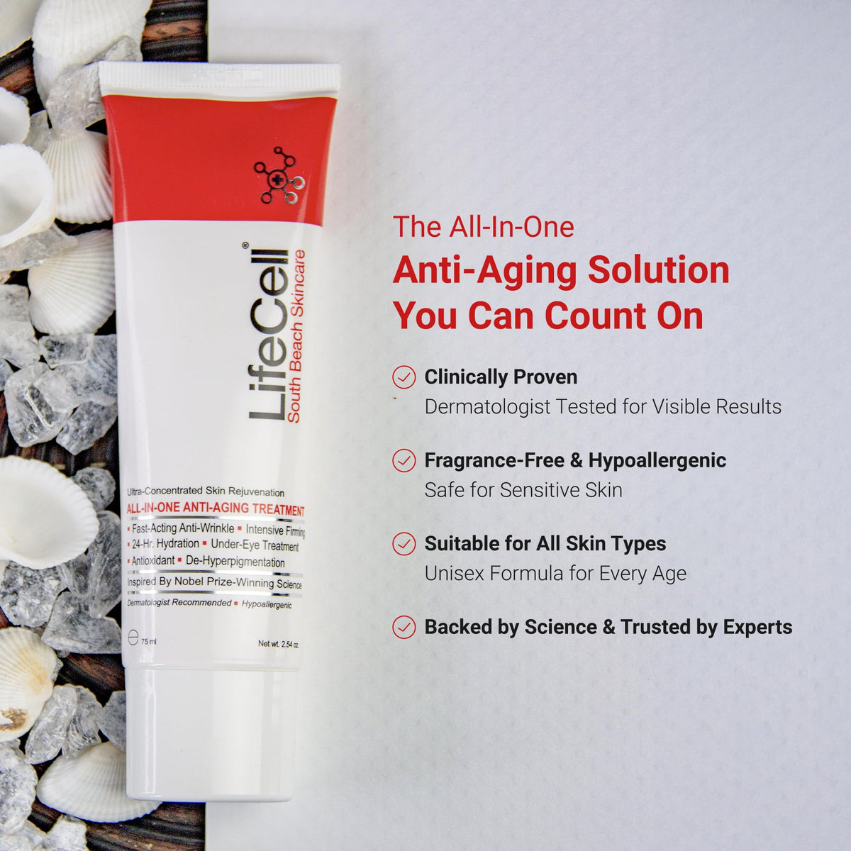 LifeCell Anti Aging Cream for Wrinkles Fine Lines Dark - LifeCell Official Imagery - 8