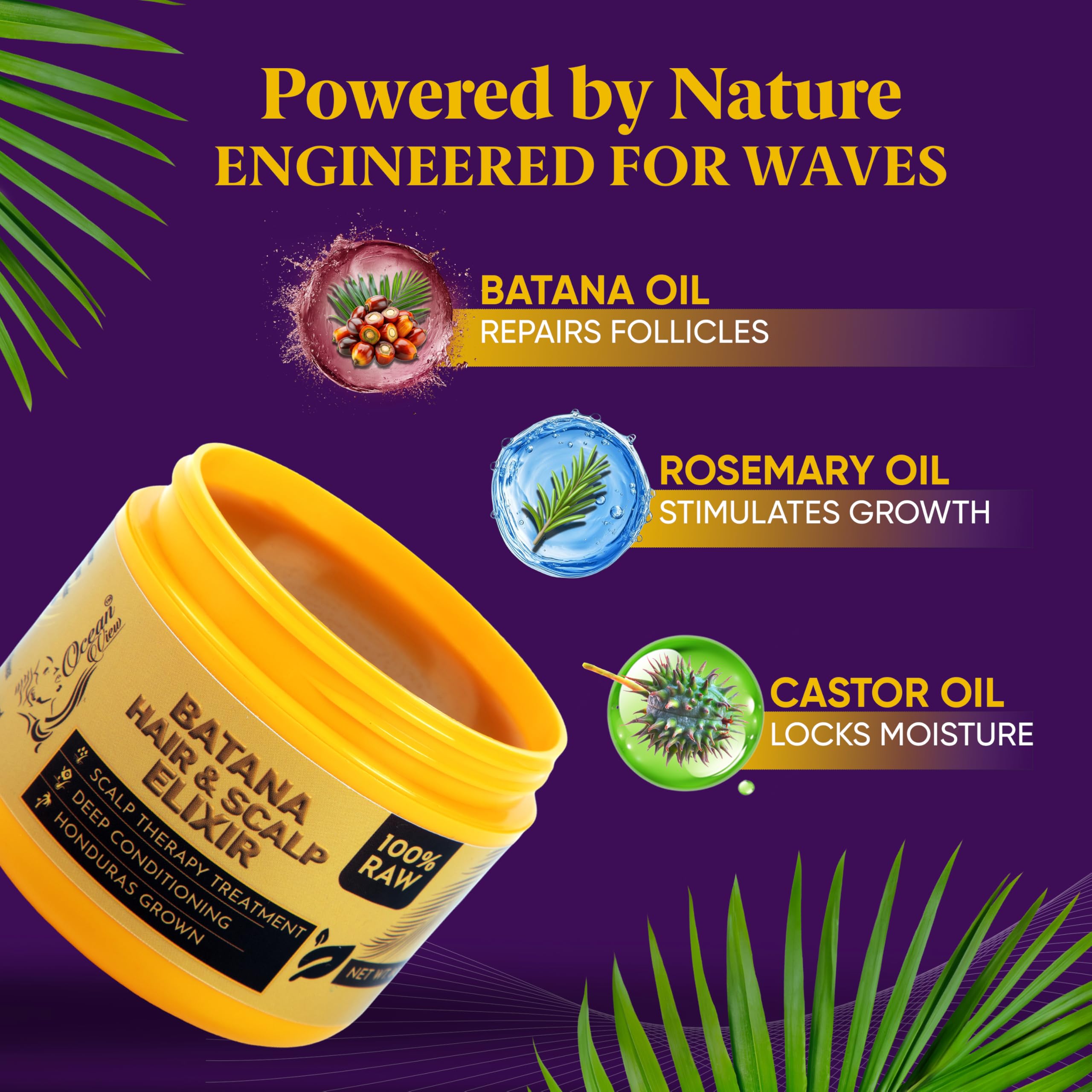 OCEAN VIEW DEEP WAVES POMADE - Premium Wave Grease & Wave Pomade for - OCEAN VIEW DEEP WAVES POMADE Official Product View 4