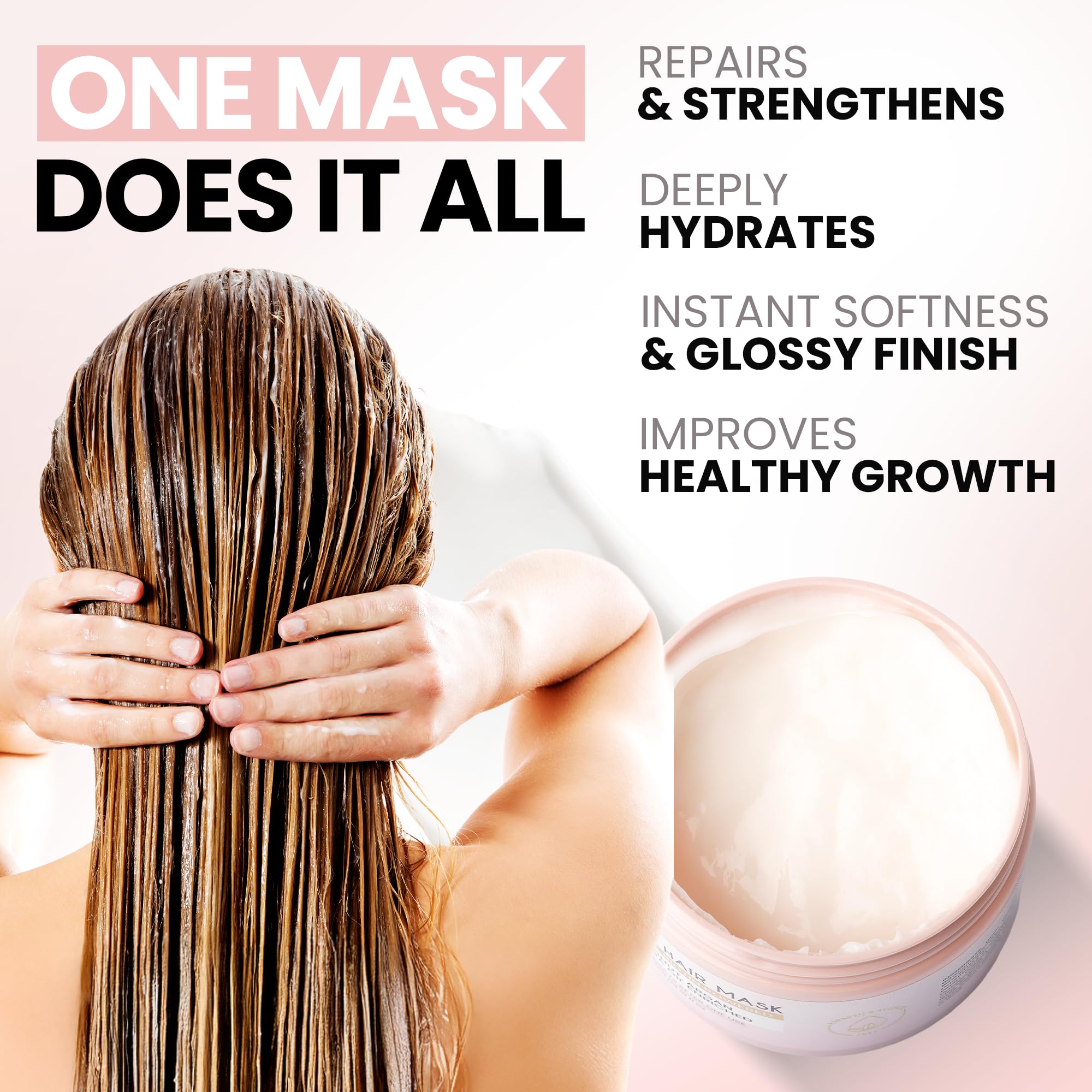 ELLA BELLA® Keratin Hair Mask, Deep Conditioning Hair Repair Treatment - ELLA BELLA Official Product View 3