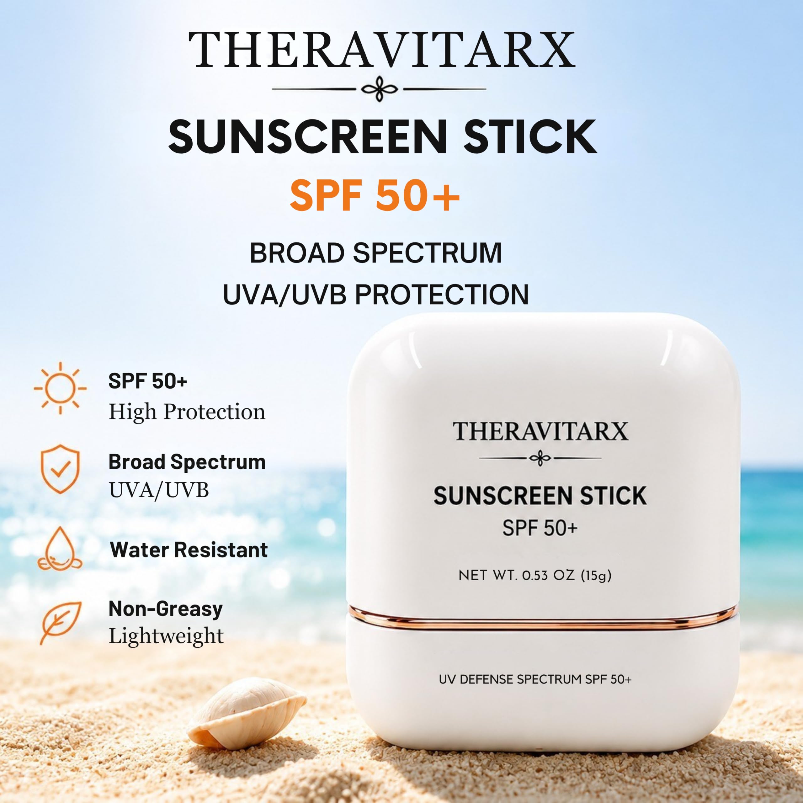 Airy Fit Sunscreen Stick SPF 50 Korean Formula Broad - THERAVITARX Official Imagery - 3