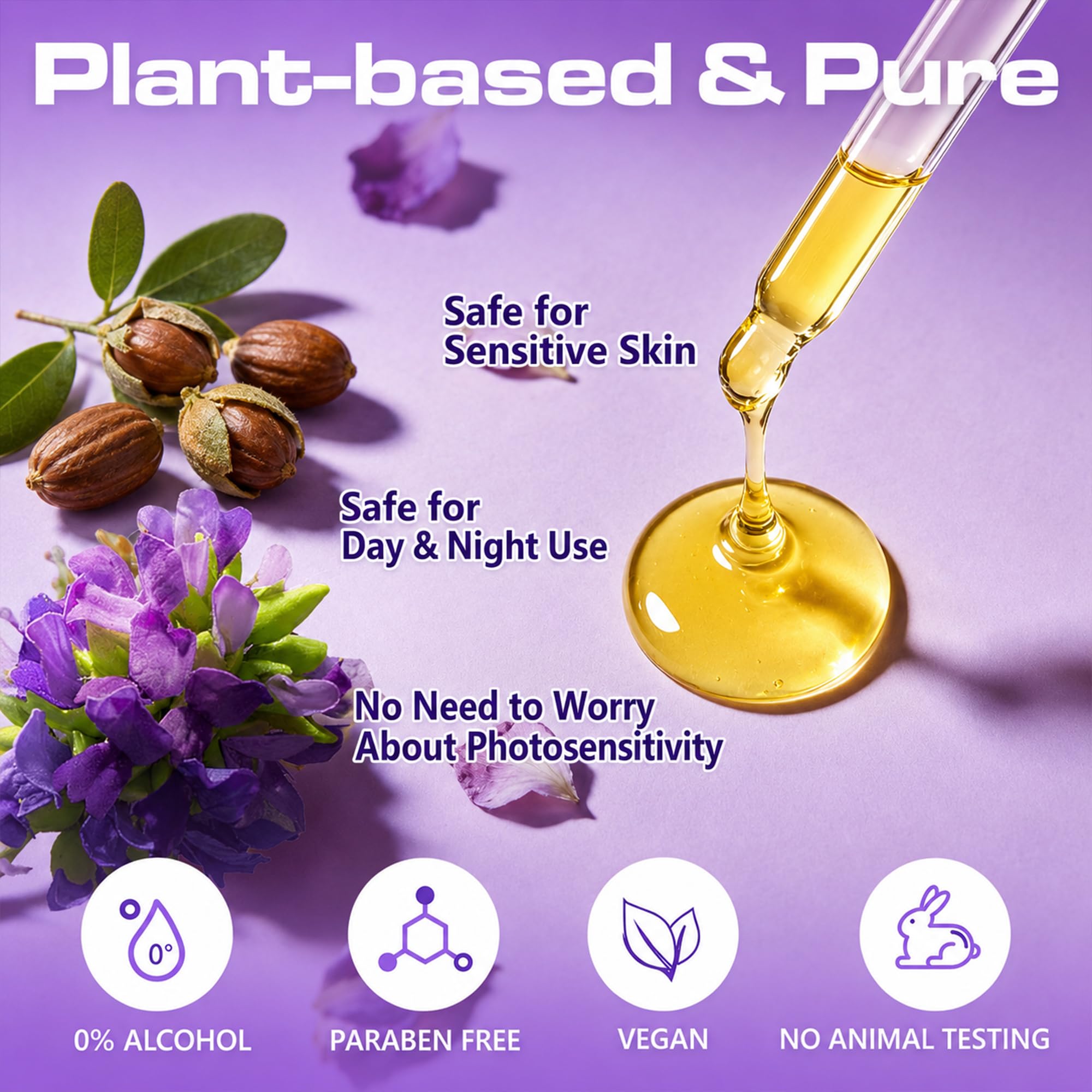 Bakuchiol Oil Organic Cold Pressed for Face, Retinol Alternative Anti Aging - Generic Official Product View 8