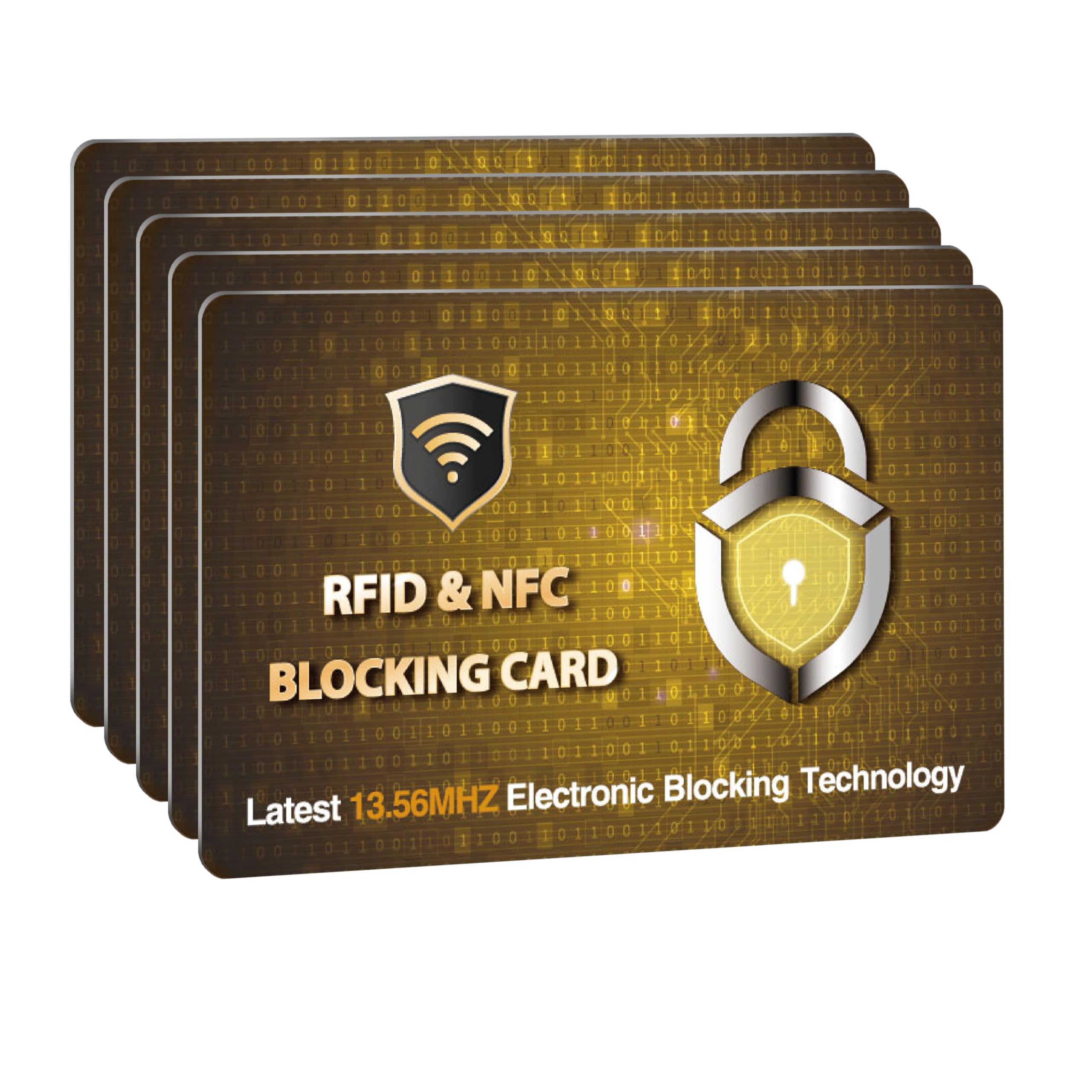SaiTech IT 5 Pack RFID Blocking Card for Credit Debit ID Card, - Product Imagery