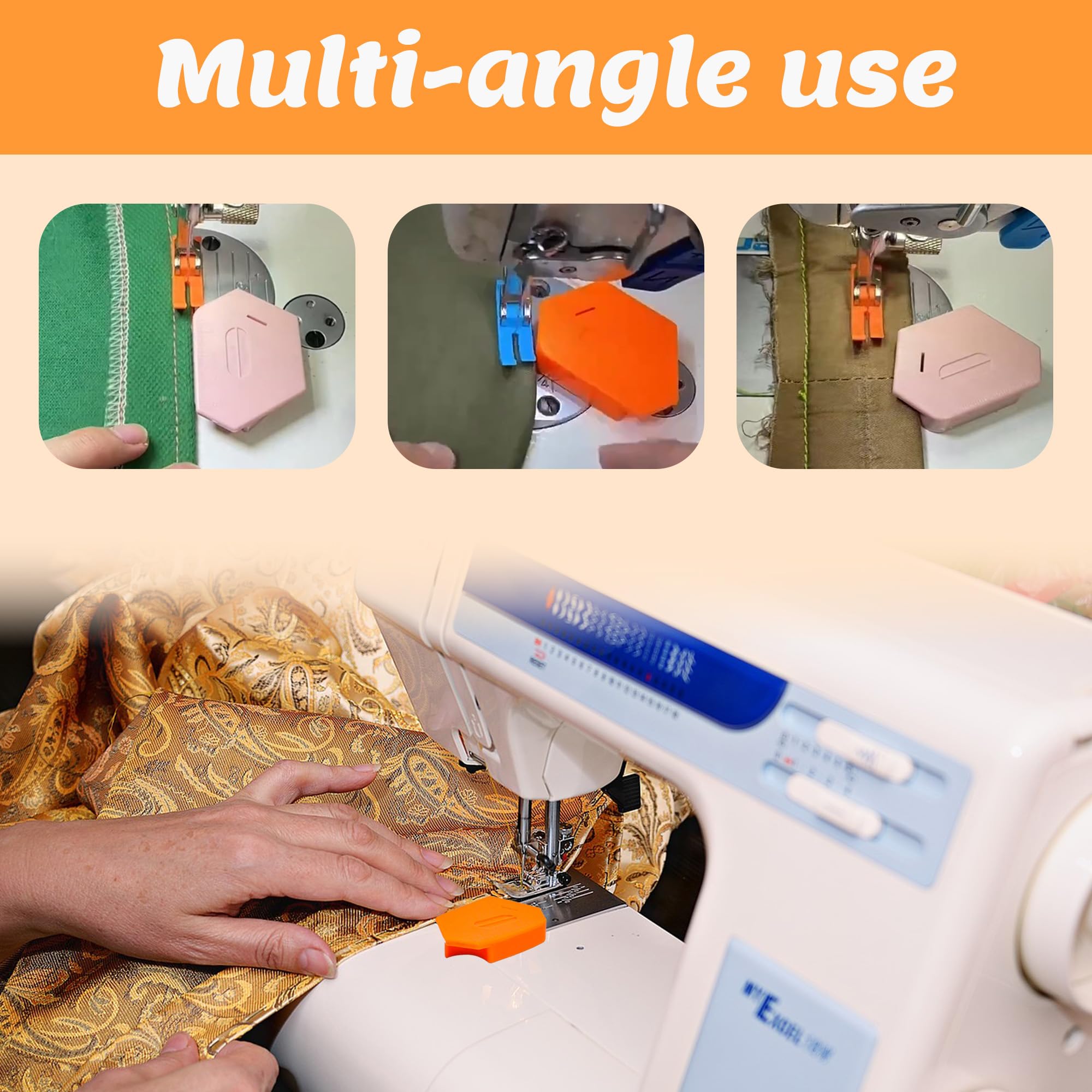 XIRTAIOV 3 Pack Magnetic Seam Guide for Sewing Machine, Upgraded by XIRTAIOV - Angle View 5