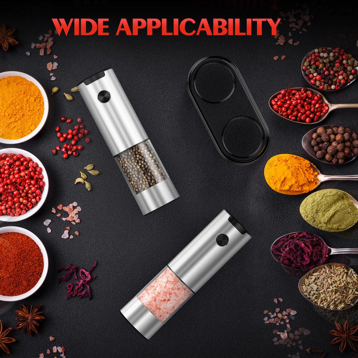 Electric Salt and Pepper Grinder Automatic Battery Pepper - ioion Official Imagery - 3