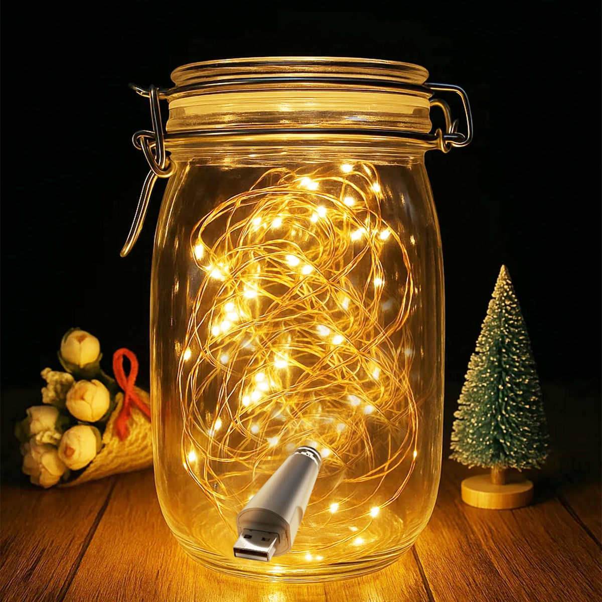 Rechargeable Fairy Lights - OUSMIN Official Imagery - 6