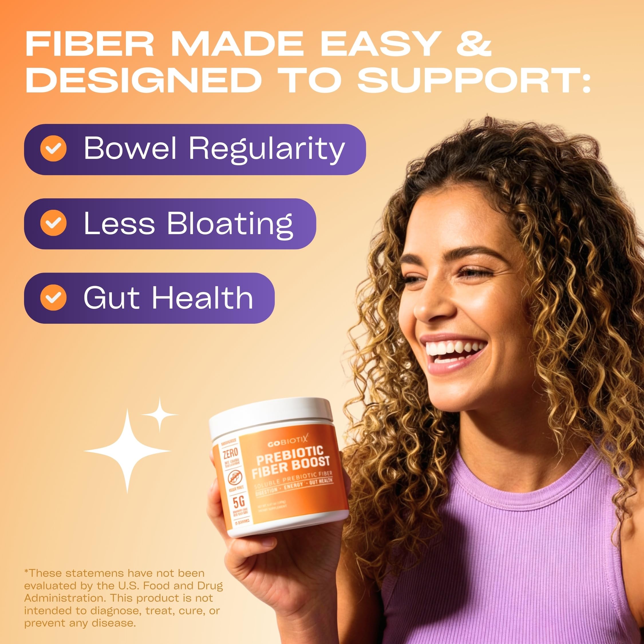 GOBIOTIX Fiber Supplement Powder with Prebiotics for - GOBIOTIX Official Imagery - 4