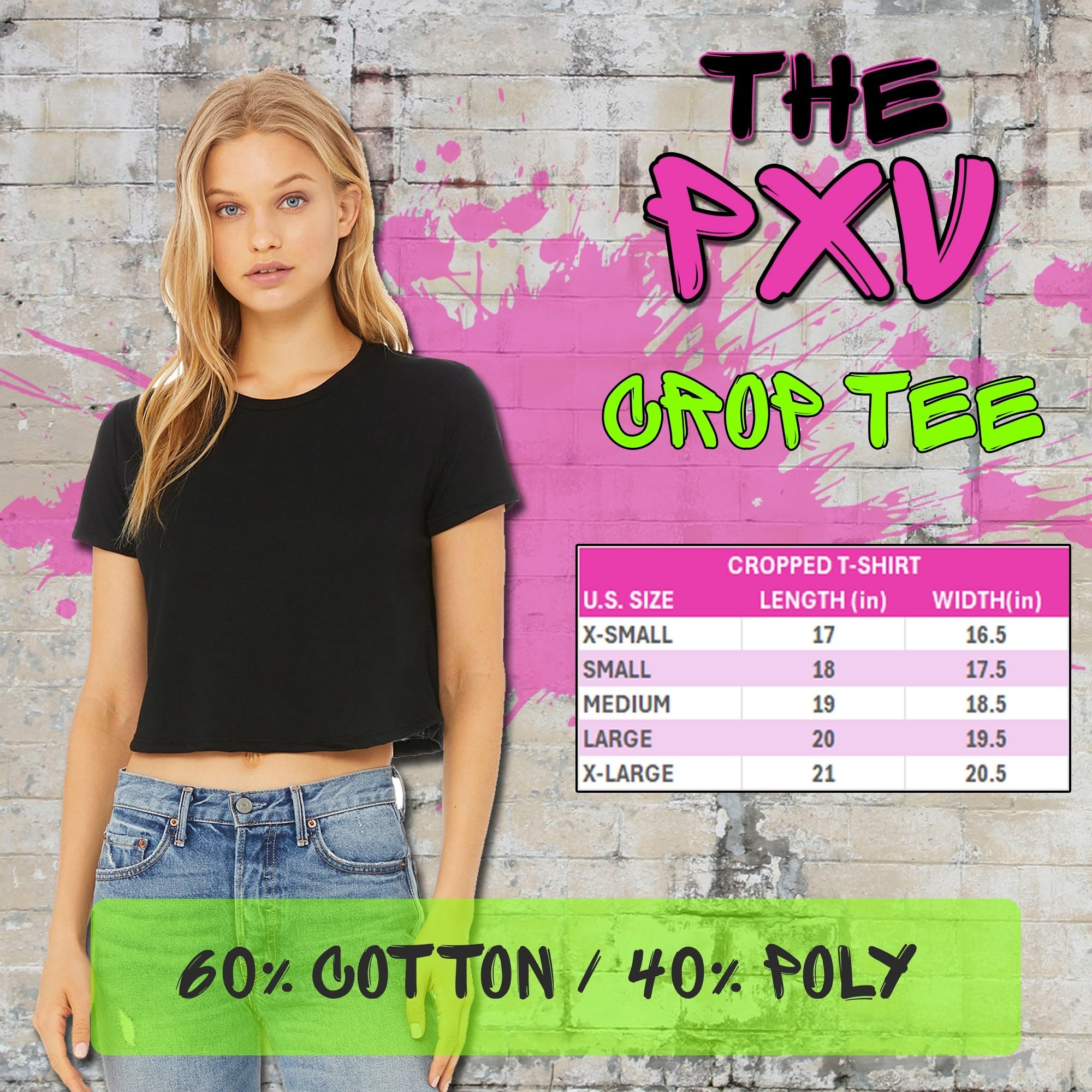 The Pxv Mommy Mamacita Womens Cropped T-Shirt, Soft Cotton Blend, Crop - View 3