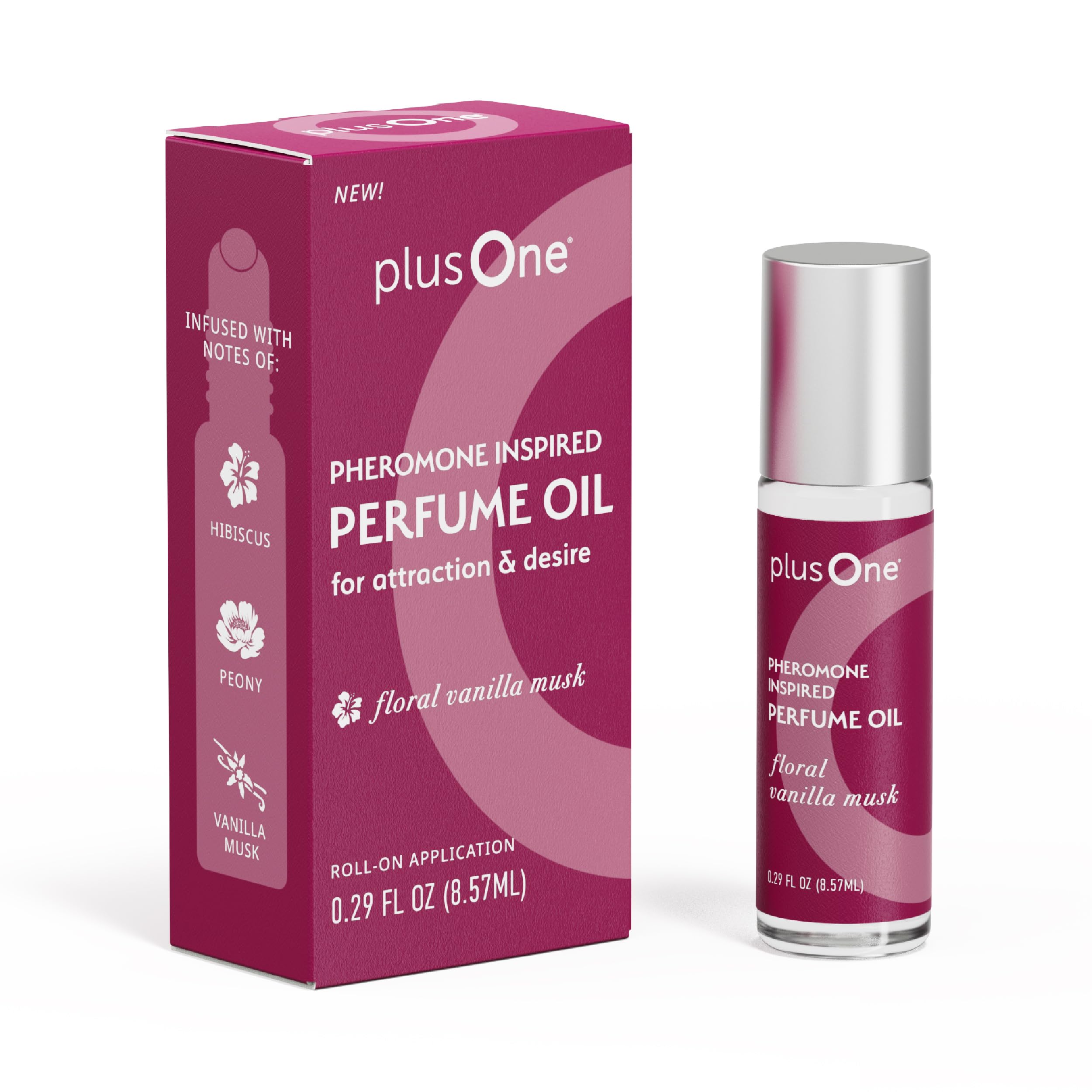 plusOne Pheromone Inspired Perfume Oil – Floral Vanilla Musk, - Product Imagery