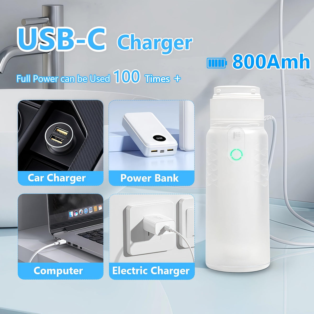 Joyzan Portable Bidet for Travel 320ML Electric Rechargeable - Joyzan Official Imagery - 6