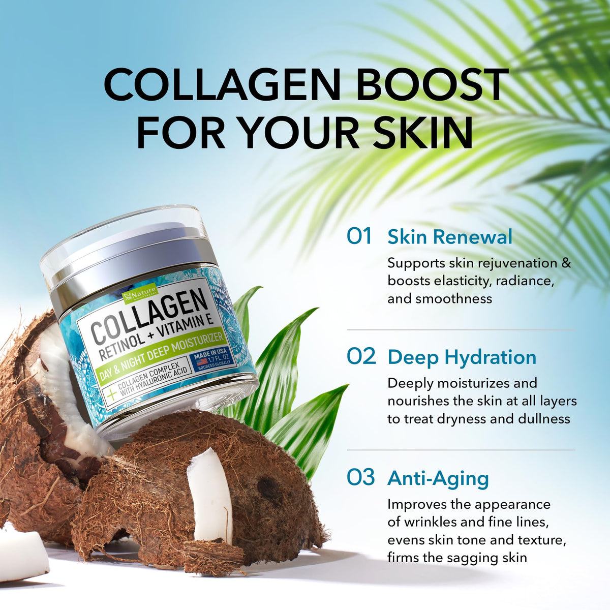 Collagen Cream for Face with Retinol - NATURE THEORY Official Imagery - 5