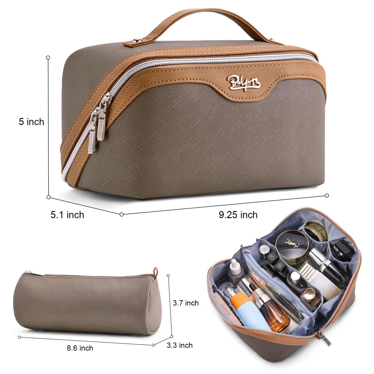 BOYATU Travel Makeup Bag Organizer Cosmetic Bag 3 Pcs Set - BOYATU Official Imagery - 3