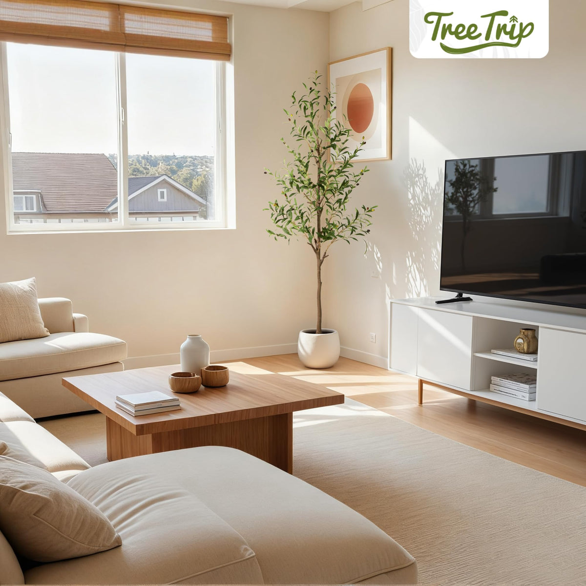 Olive Tree Artificial Indoor 6 FT Faux Olive Trees with - TreeTrip Official Imagery - 3