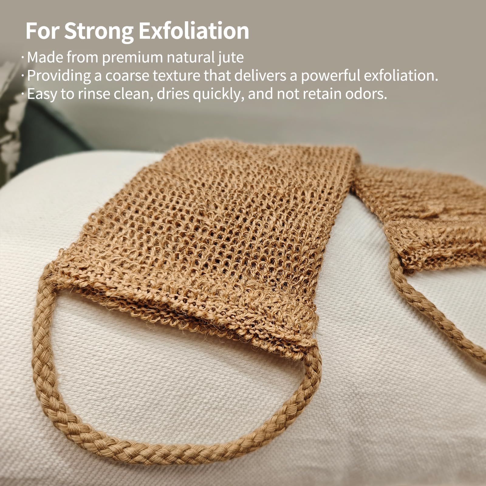 YOTDHUO Extra Rough Exfoliating Back Scrubber,Natural Body Exfoliator for - YOTDHUO Official Product View 6